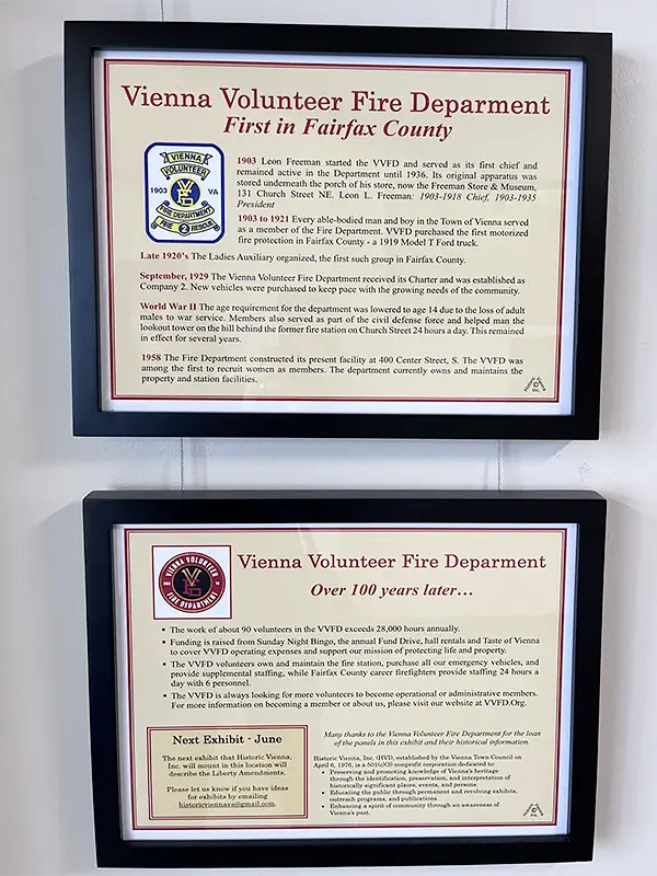 VVFD-1 Vienna Volunteer Fire Department display March 2025