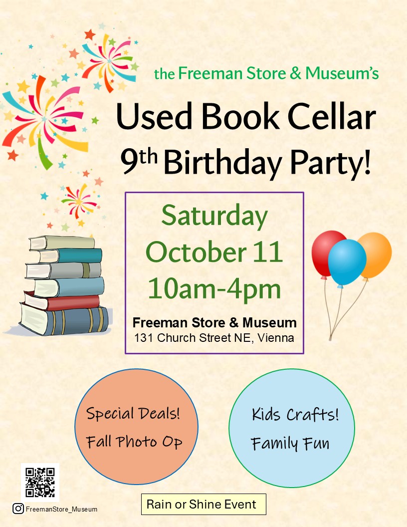 Used Book Cellar birthday party October 2025