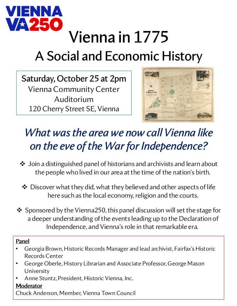 Vienna in 1775 on Oct 25 2025 REV Vienna in 1775 meeting Oct 25, 2025