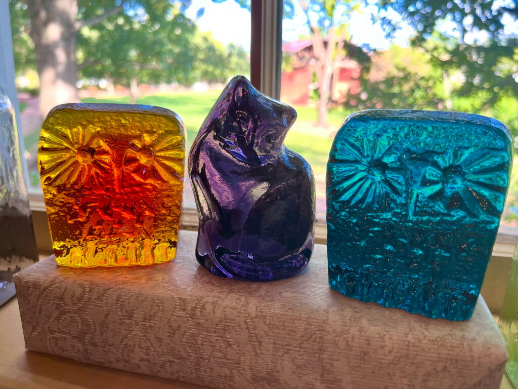 Blenko owls and cats