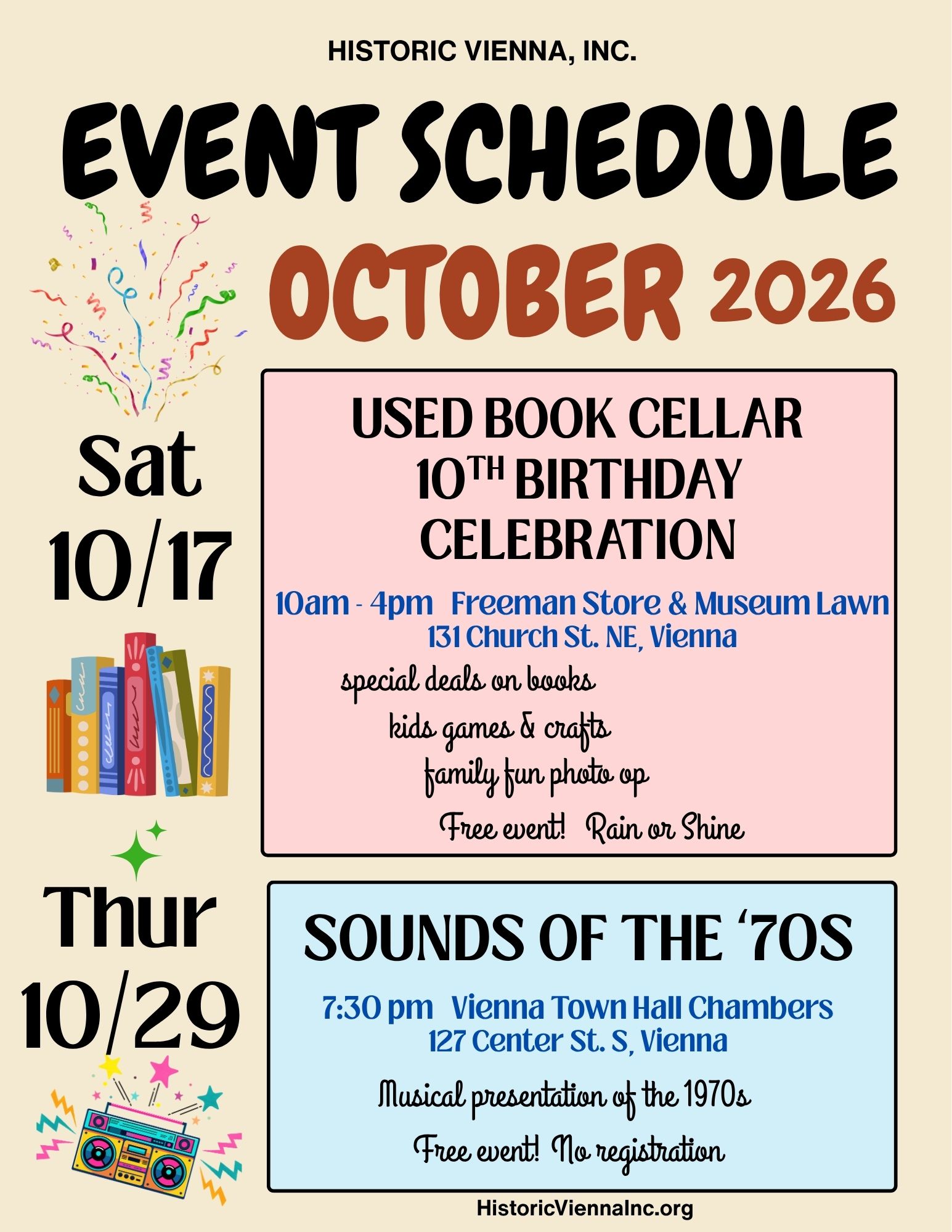 October events 2026